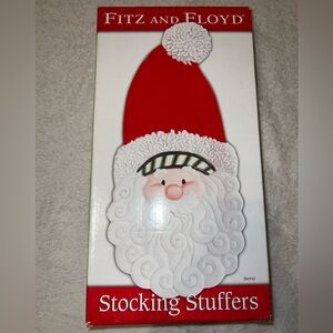 Fitz and Floyd Festive Red and White Santa Decor
